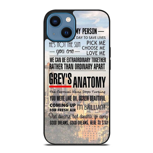 GREY'S ANATOMY QUOTE iPhone 14 Case Cover