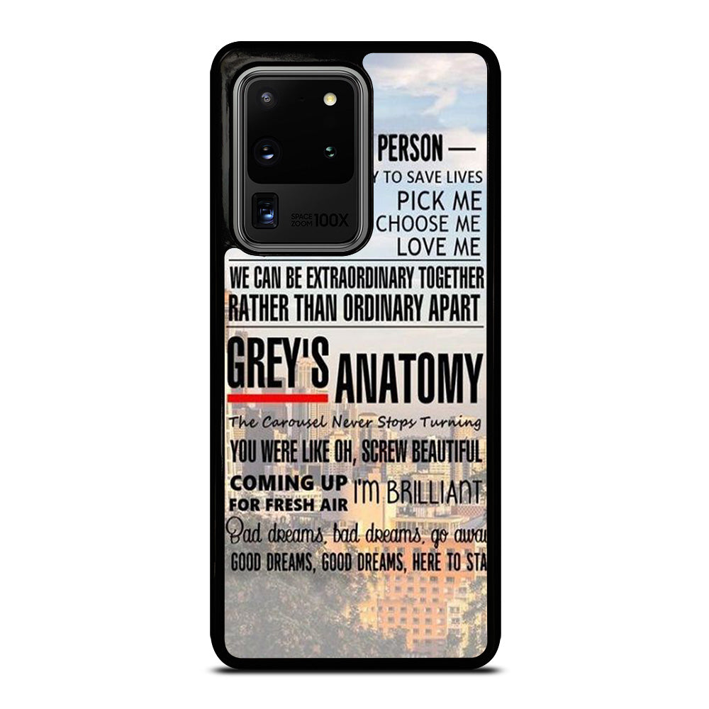GREY'S ANATOMY QUOTE Samsung Galaxy S20 Ultra Case Cover