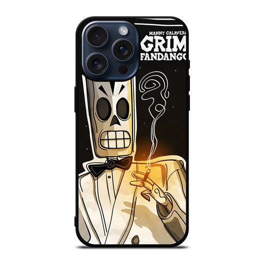 GRIM FANDANGO MANNY CALAVERA CARTOON iPhone 15 Pro Max Case Cover