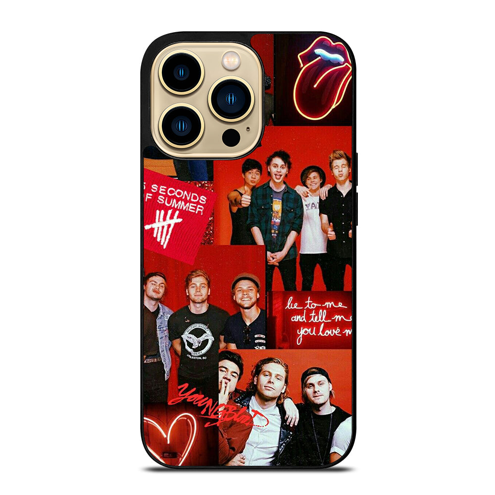 GROUP 5 SECONDS OF SUMMER COLLAGE iPhone 14 Pro Max Case Cover