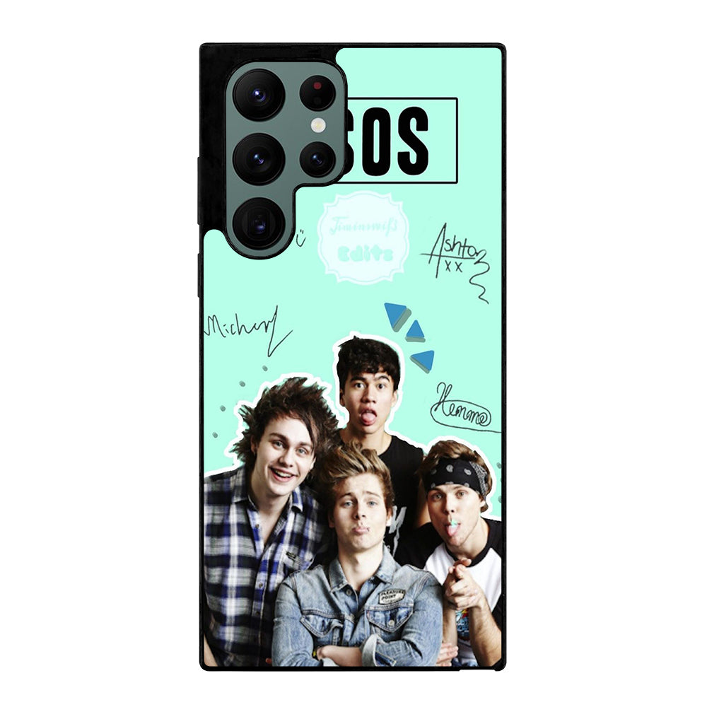 GROUP 5 SECONDS OF SUMMER SIGNATURE Samsung Galaxy S22 Ultra Case Cover