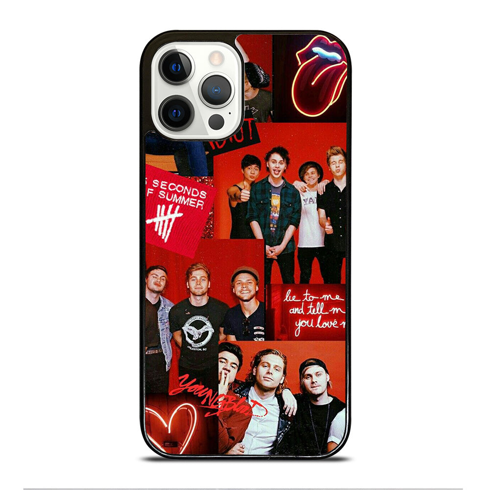 GROUP 5 SECONDS OF SUMMER COLLAGE iPhone 12 Pro Case Cover