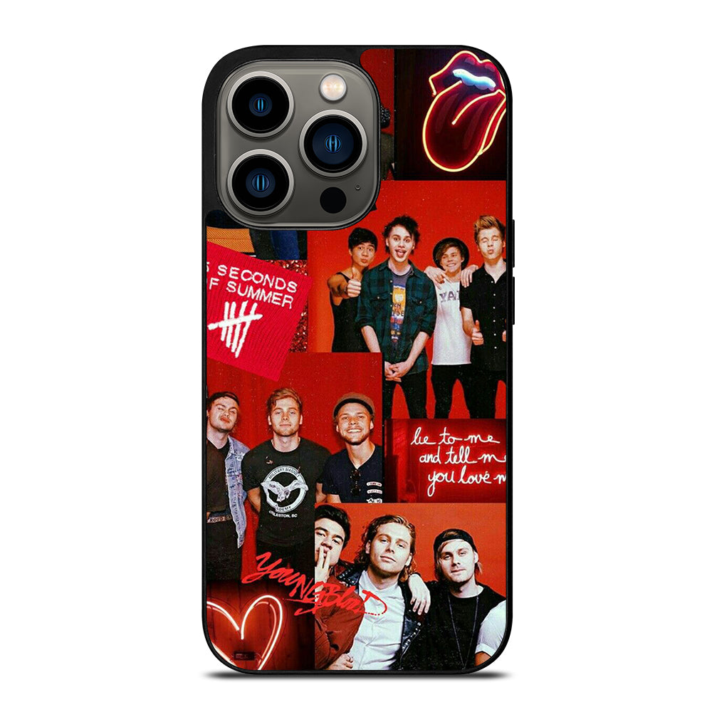 GROUP 5 SECONDS OF SUMMER COLLAGE iPhone 13 Pro Case Cover