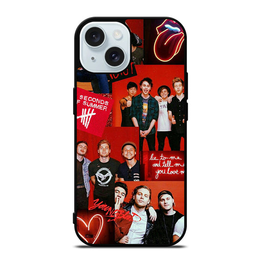 GROUP 5 SECONDS OF SUMMER COLLAGE iPhone 15 Case Cover