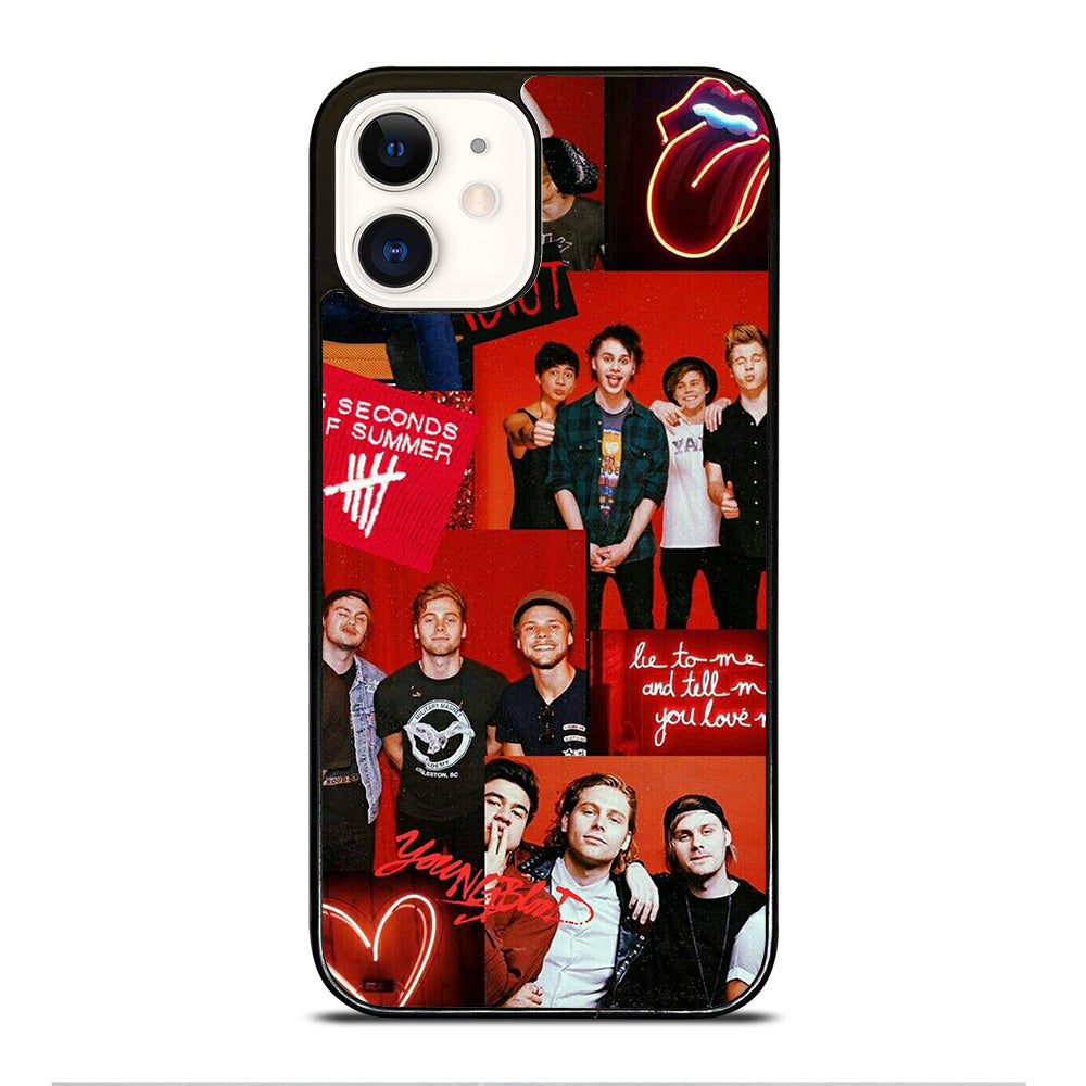 GROUP 5 SECONDS OF SUMMER COLLAGE iPhone 12 Case Cover