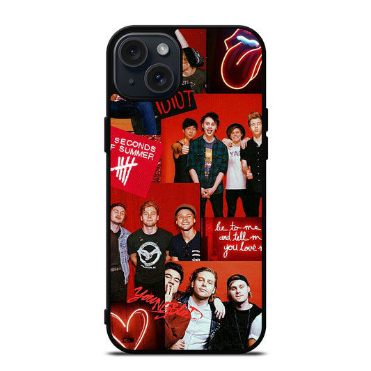 GROUP 5 SECONDS OF SUMMER COLLAGE iPhone 15 Plus Case Cover