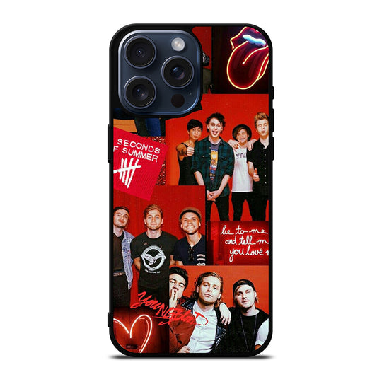 GROUP 5 SECONDS OF SUMMER COLLAGE iPhone 15 Pro Max Case Cover