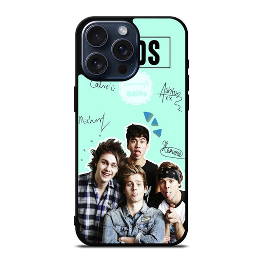 GROUP 5 SECONDS OF SUMMER SIGNATURE iPhone 15 Pro Max Case Cover