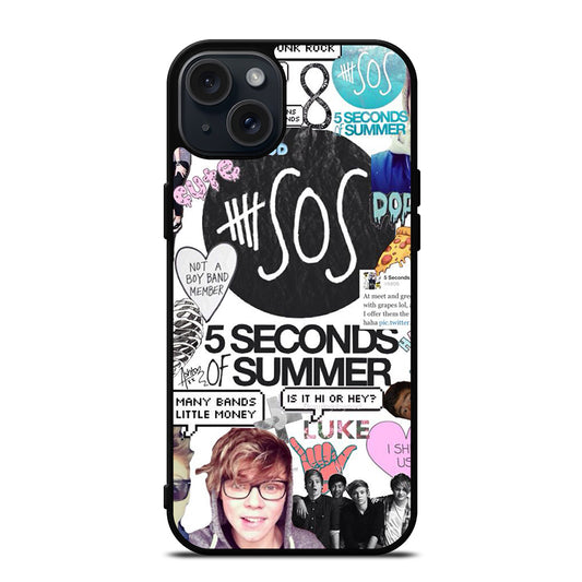 GROUP 5 SECONDS OF SUMMER SOS iPhone 15 Plus Case Cover