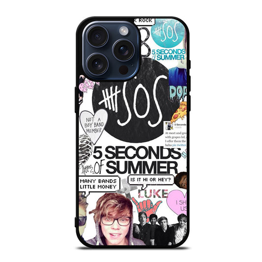 GROUP 5 SECONDS OF SUMMER SOS iPhone 15 Pro Max Case Cover