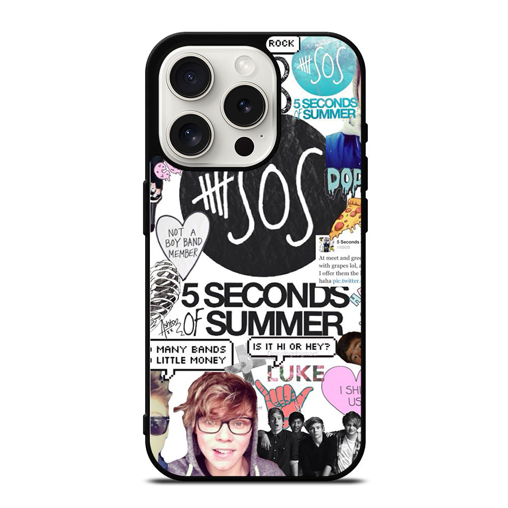 GROUP 5 SECONDS OF SUMMER SOS iPhone 15 Pro Case Cover