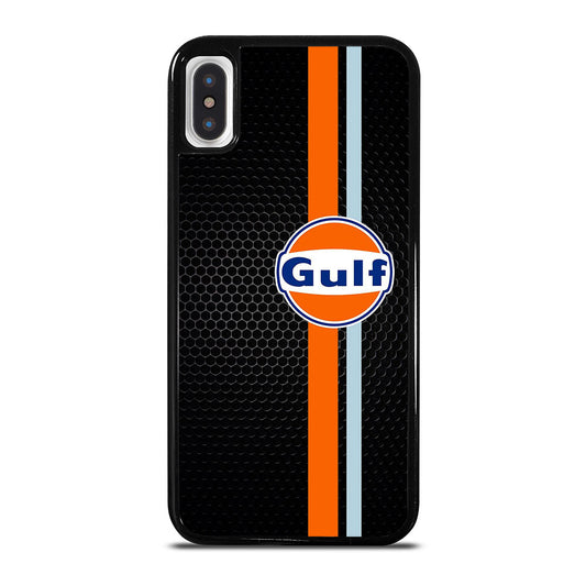 GULF OIL STRIPE METAL LOGO iPhone X / XS Case Cover