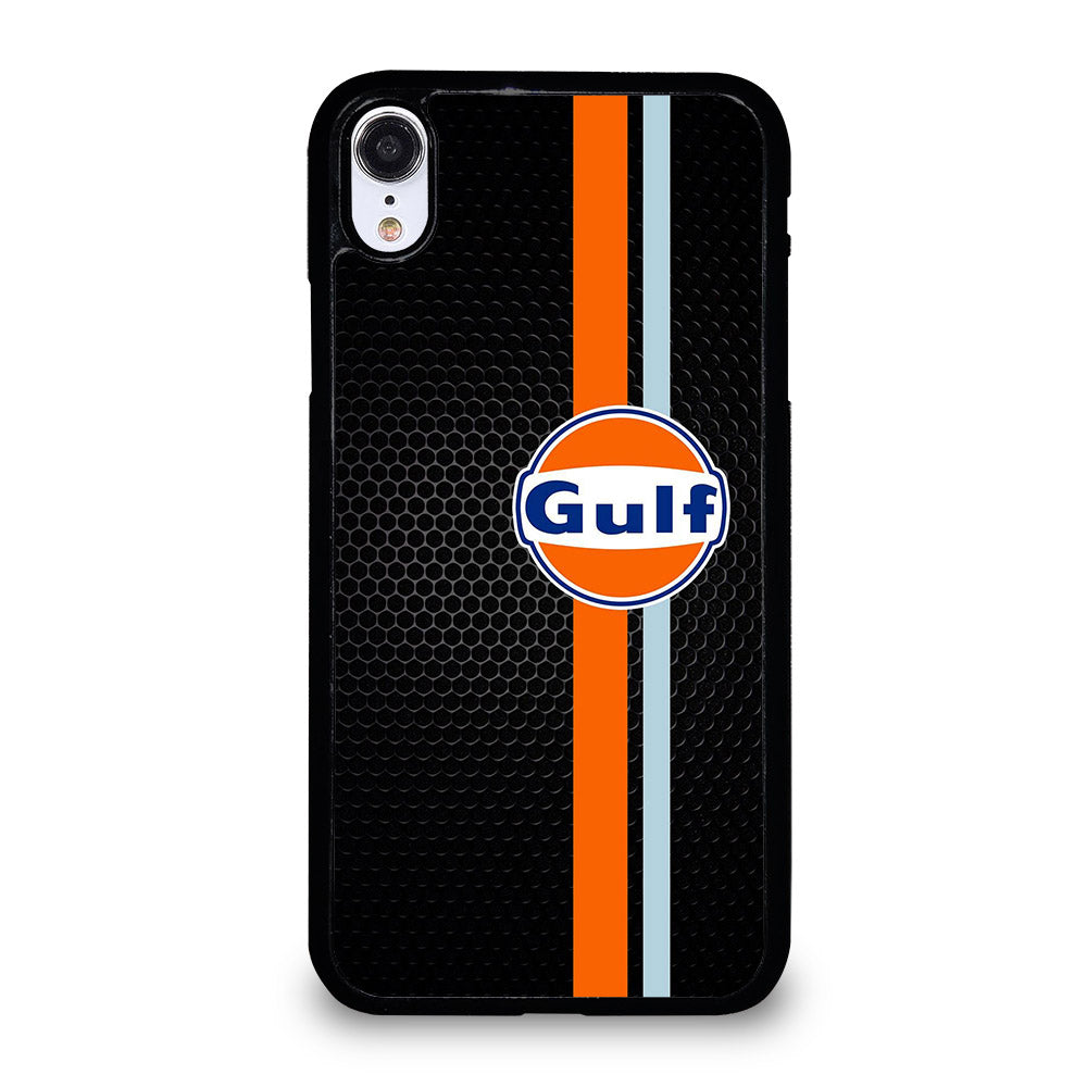 GULF OIL STRIPE METAL LOGO iPhone XR Case Cover