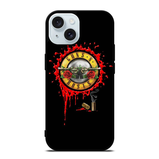 GUNS N ROSES BLACK LOGO iPhone 15 Case Cover
