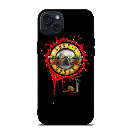 GUNS N ROSES BLACK LOGO iPhone 15 Plus Case Cover