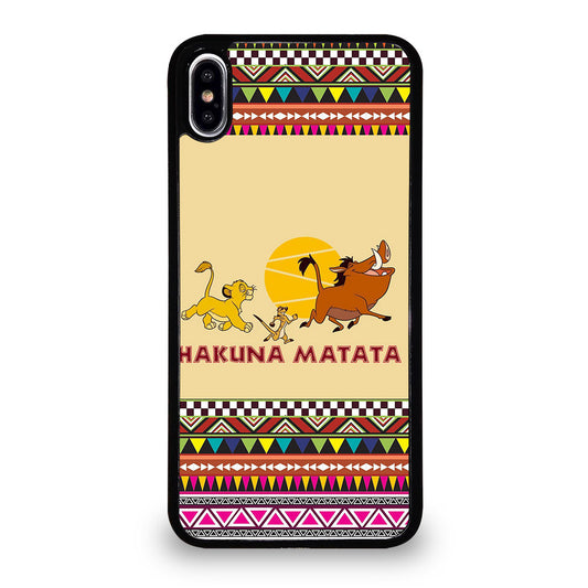HAKUNA MATATA LION KING AZTEC PATTERN 2 iPhone XS Max Case Cover
