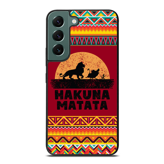 HAKUNA MATATA LION KING AZTEC PATTERN 3 Samsung Galaxy S22 Case Cover