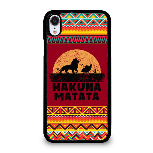 HAKUNA MATATA LION KING AZTEC PATTERN 3 iPhone XR Case Cover