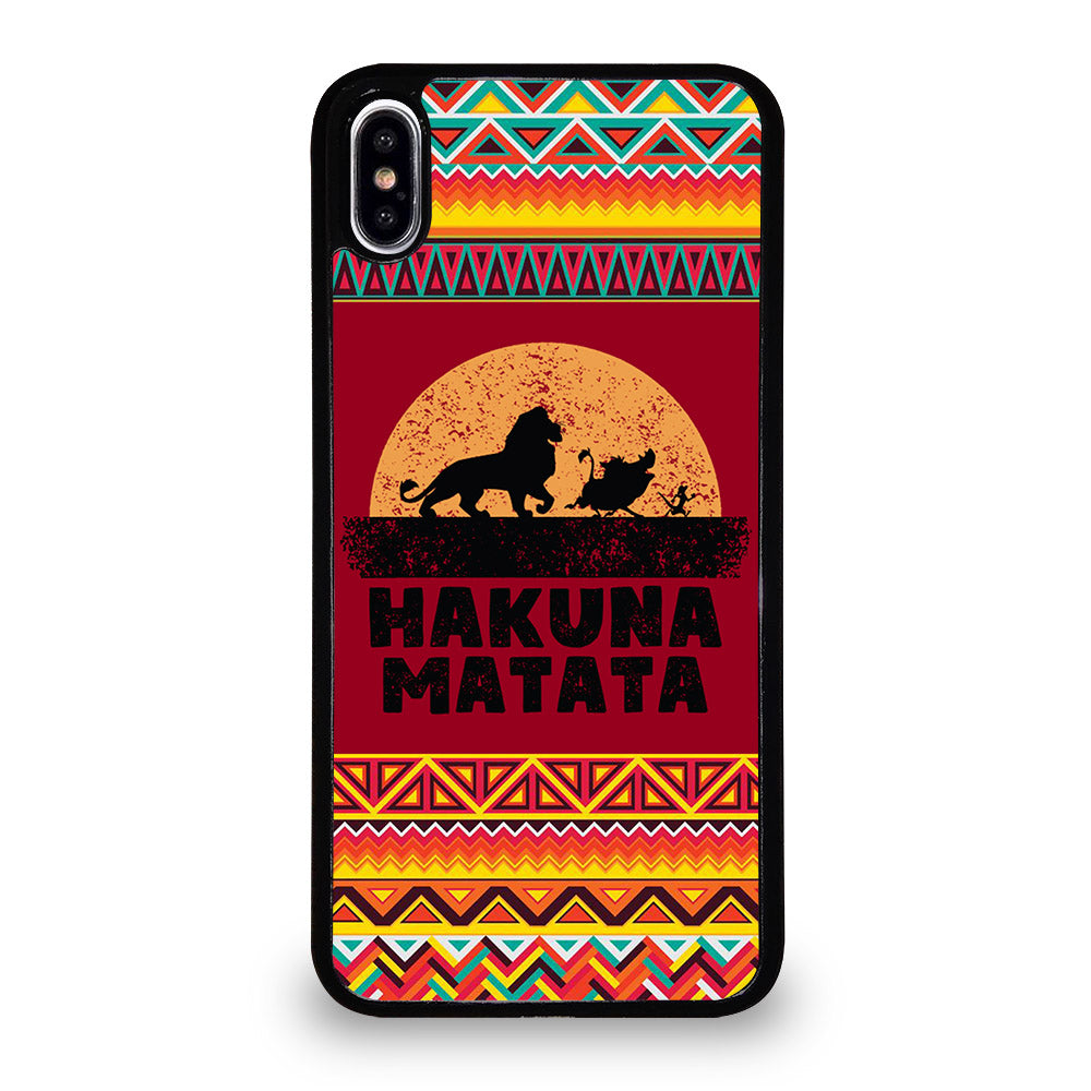 HAKUNA MATATA LION KING AZTEC PATTERN 3 iPhone XS Max Case Cover