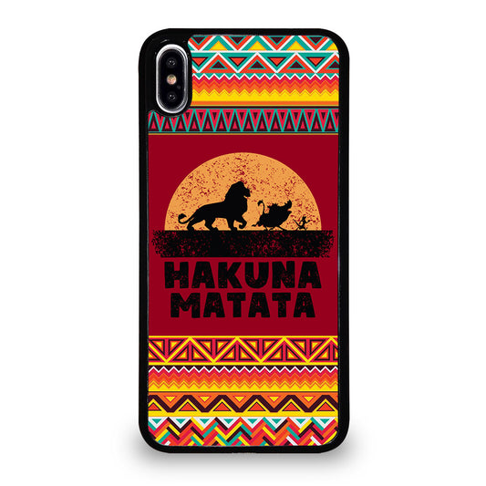HAKUNA MATATA LION KING AZTEC PATTERN 3 iPhone XS Max Case Cover