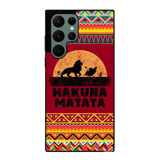 HAKUNA MATATA LION KING AZTEC PATTERN 3 Samsung Galaxy S22 Ultra Case Cover