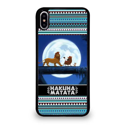 HAKUNA MATATA LION KING AZTEC PATTERN iPhone XS Max Case Cover