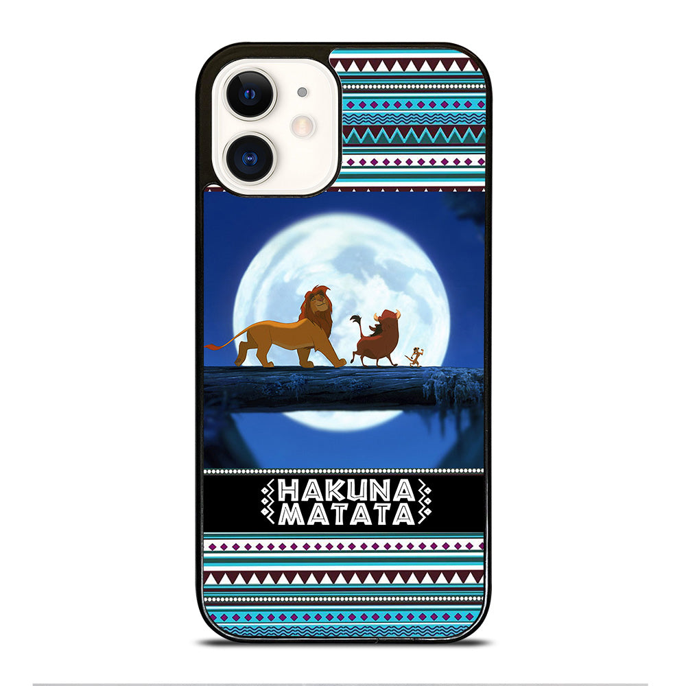 HAKUNA MATATA LION KING AZTEC PATTERN iPhone 12 Case Cover