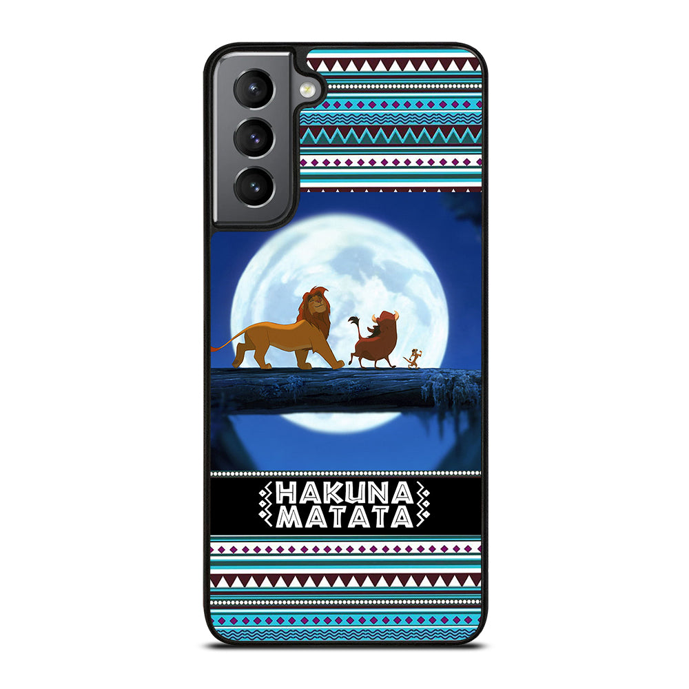 HAKUNA MATATA LION KING AZTEC PATTERN Samsung Galaxy S21 Plus Case Cover
