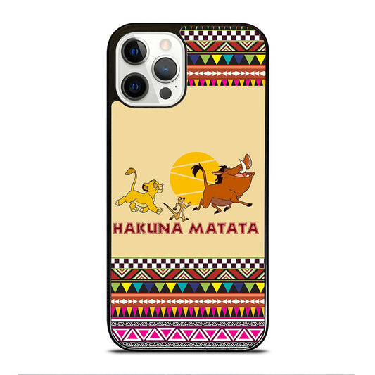 HAKUNA MATATA LION KING AZTEC PATTERN 2 iPhone 12 Pro Case Cover