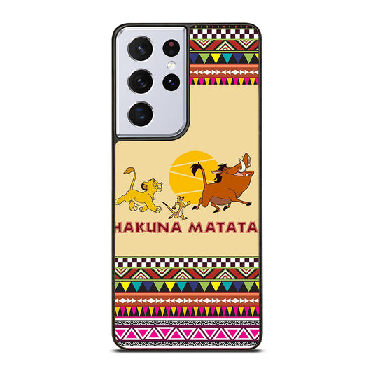 HAKUNA MATATA LION KING AZTEC PATTERN 2 Samsung Galaxy S21 Ultra Case Cover