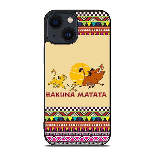 HAKUNA MATATA LION KING AZTEC PATTERN 2 iPhone 14 Plus Case Cover