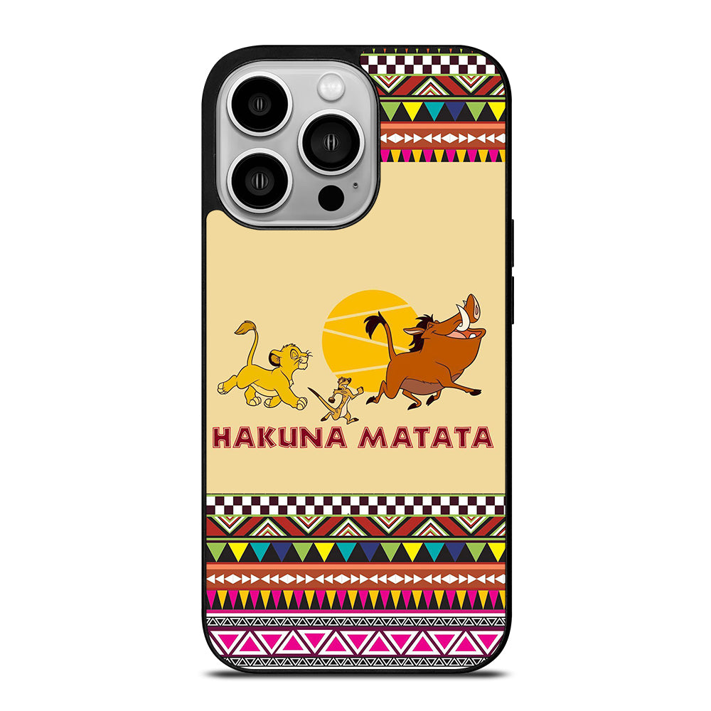 HAKUNA MATATA LION KING AZTEC PATTERN 2 iPhone 14 Pro Case Cover