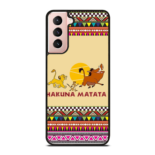 HAKUNA MATATA LION KING AZTEC PATTERN 2 Samsung Galaxy S21 Case Cover