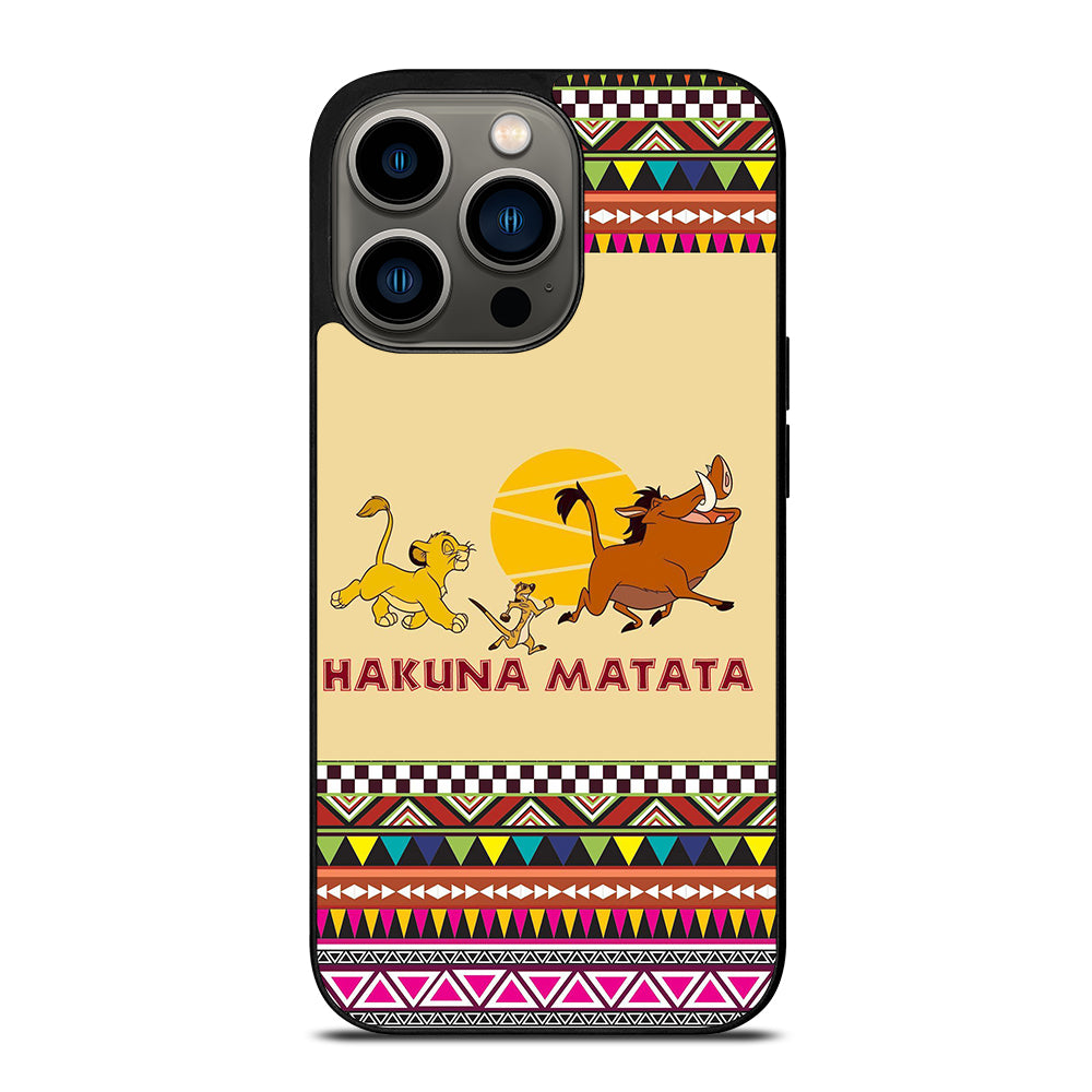 HAKUNA MATATA LION KING AZTEC PATTERN 2 iPhone 13 Pro Case Cover