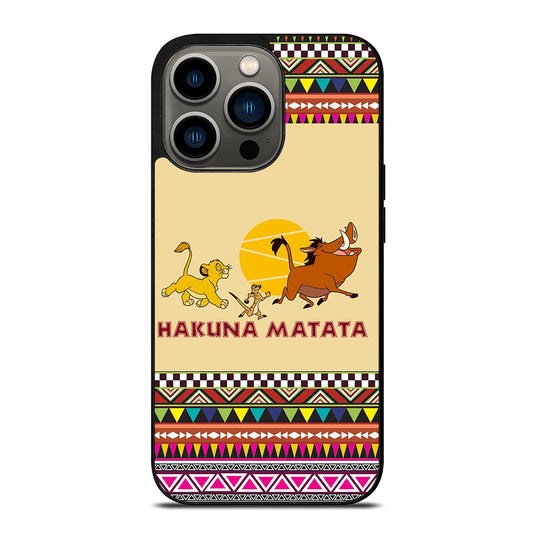 HAKUNA MATATA LION KING AZTEC PATTERN 2 iPhone 13 Pro Case Cover