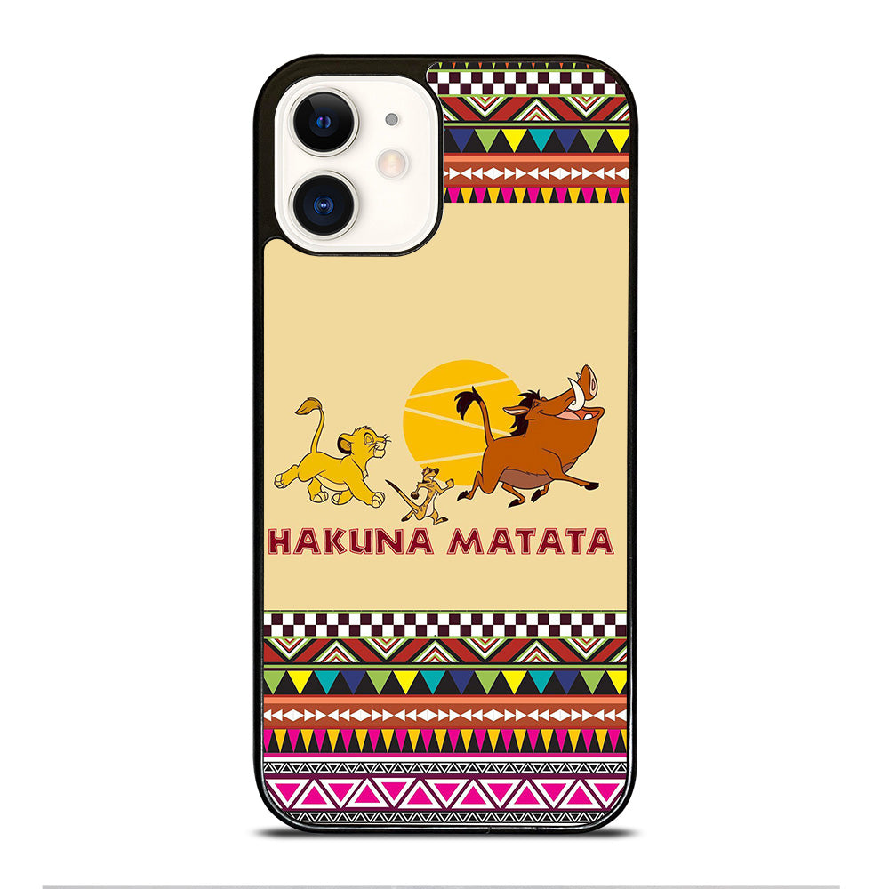 HAKUNA MATATA LION KING AZTEC PATTERN 2 iPhone 12 Case Cover