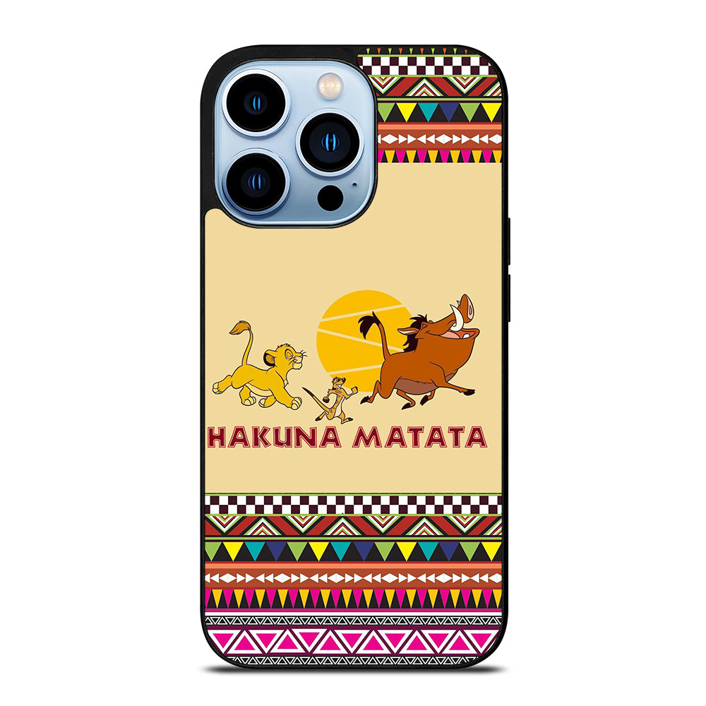HAKUNA MATATA LION KING AZTEC PATTERN 2 iPhone 13 Pro Max Case Cover
