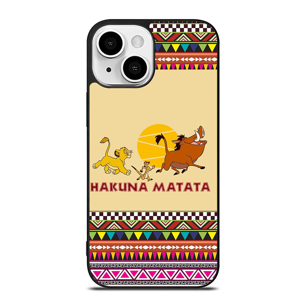 HAKUNA MATATA LION KING AZTEC PATTERN 2 iPhone 13 Mini Case Cover