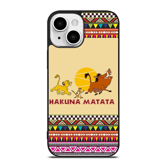 HAKUNA MATATA LION KING AZTEC PATTERN 2 iPhone 13 Mini Case Cover