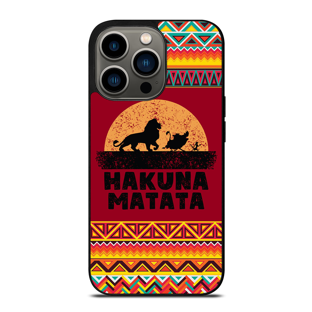 HAKUNA MATATA LION KING AZTEC PATTERN 3 iPhone 13 Pro Case Cover