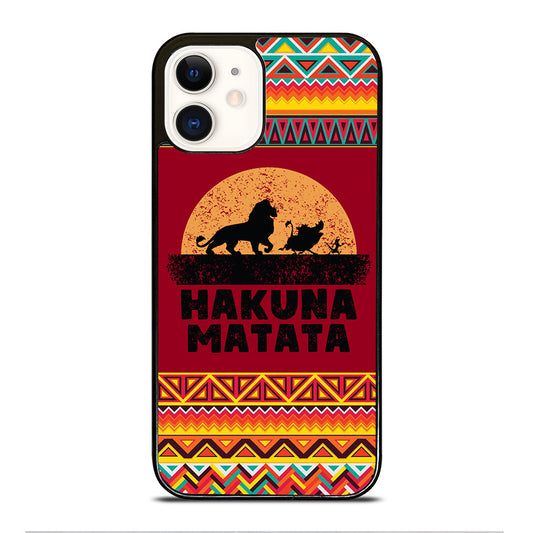 HAKUNA MATATA LION KING AZTEC PATTERN 3 iPhone 12 Case Cover