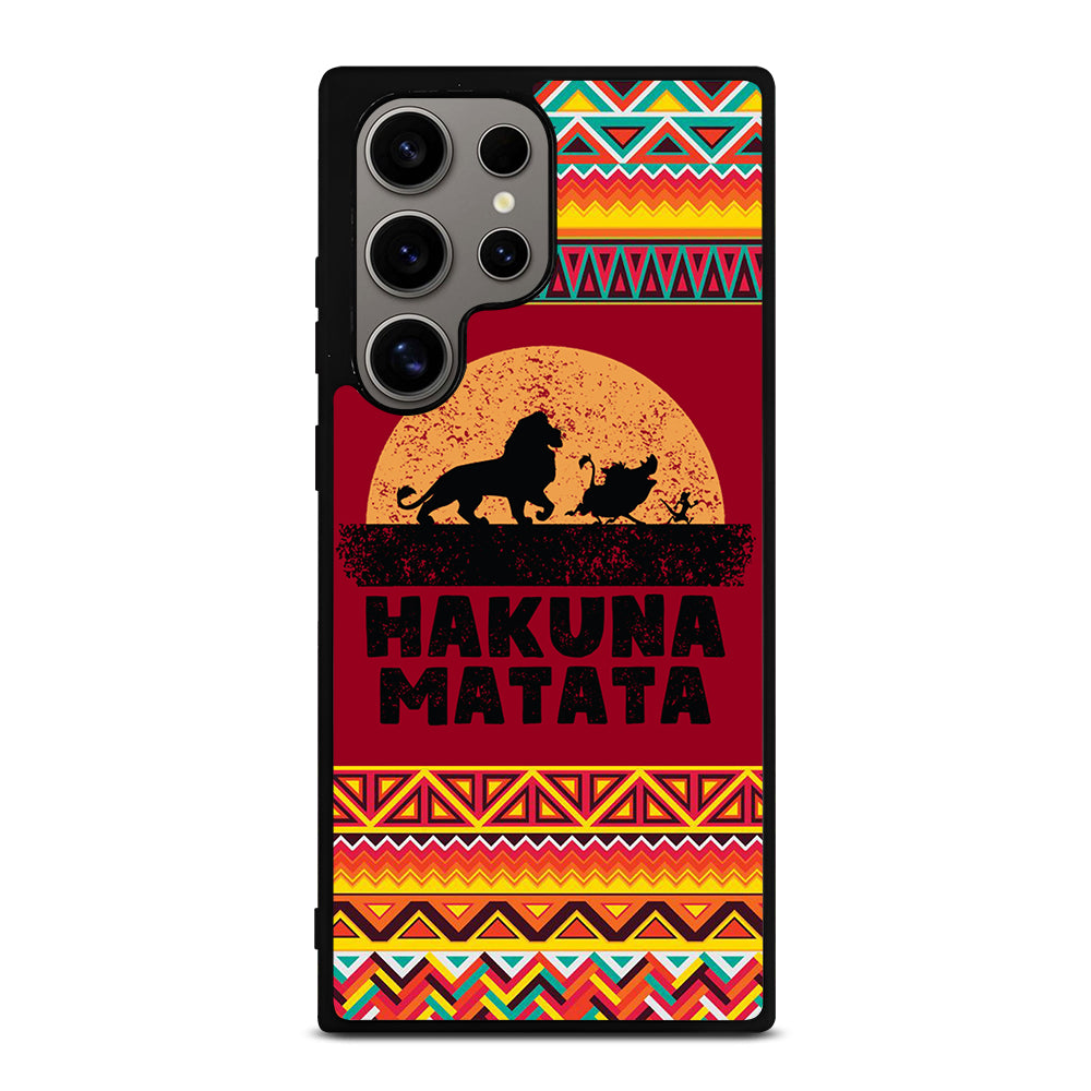 HAKUNA MATATA LION KING AZTEC PATTERN 3 Samsung Galaxy S24 Ultra Case Cover