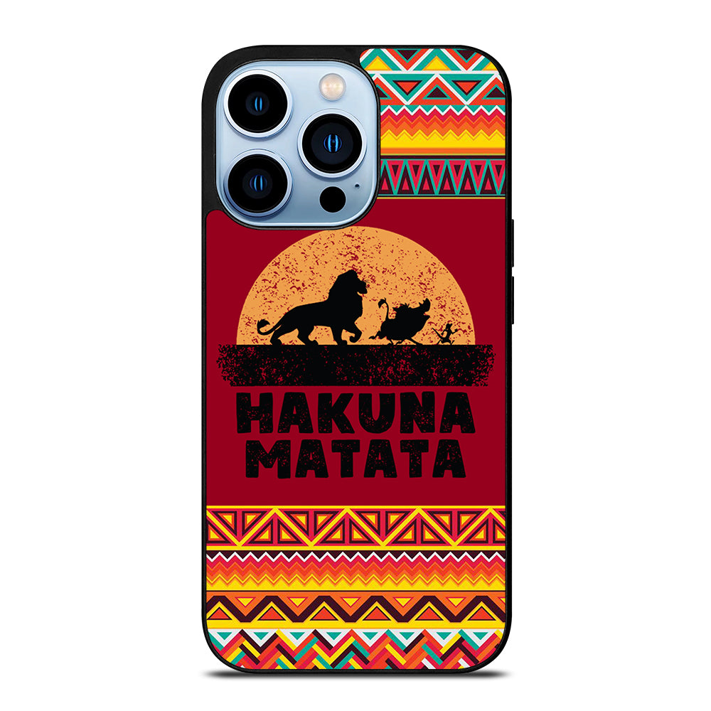 HAKUNA MATATA LION KING AZTEC PATTERN 3 iPhone 13 Pro Max Case Cover