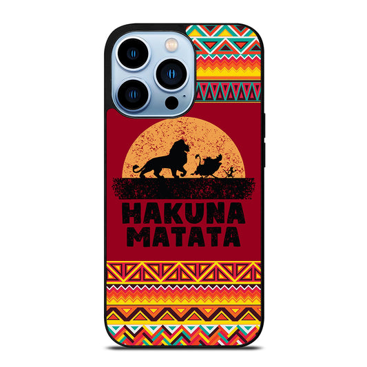 HAKUNA MATATA LION KING AZTEC PATTERN 3 iPhone 13 Pro Max Case Cover