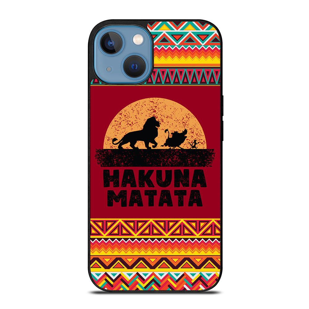 HAKUNA MATATA LION KING AZTEC PATTERN 3 iPhone 13 Case Cover