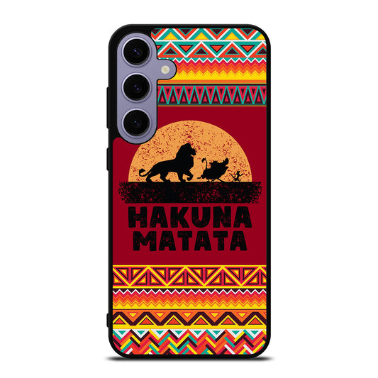 HAKUNA MATATA LION KING AZTEC PATTERN 3 Samsung Galaxy S24 Plus Case Cover