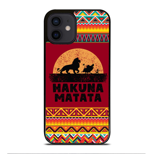 HAKUNA MATATA LION KING AZTEC PATTERN 3 iPhone 12 Mini Case Cover