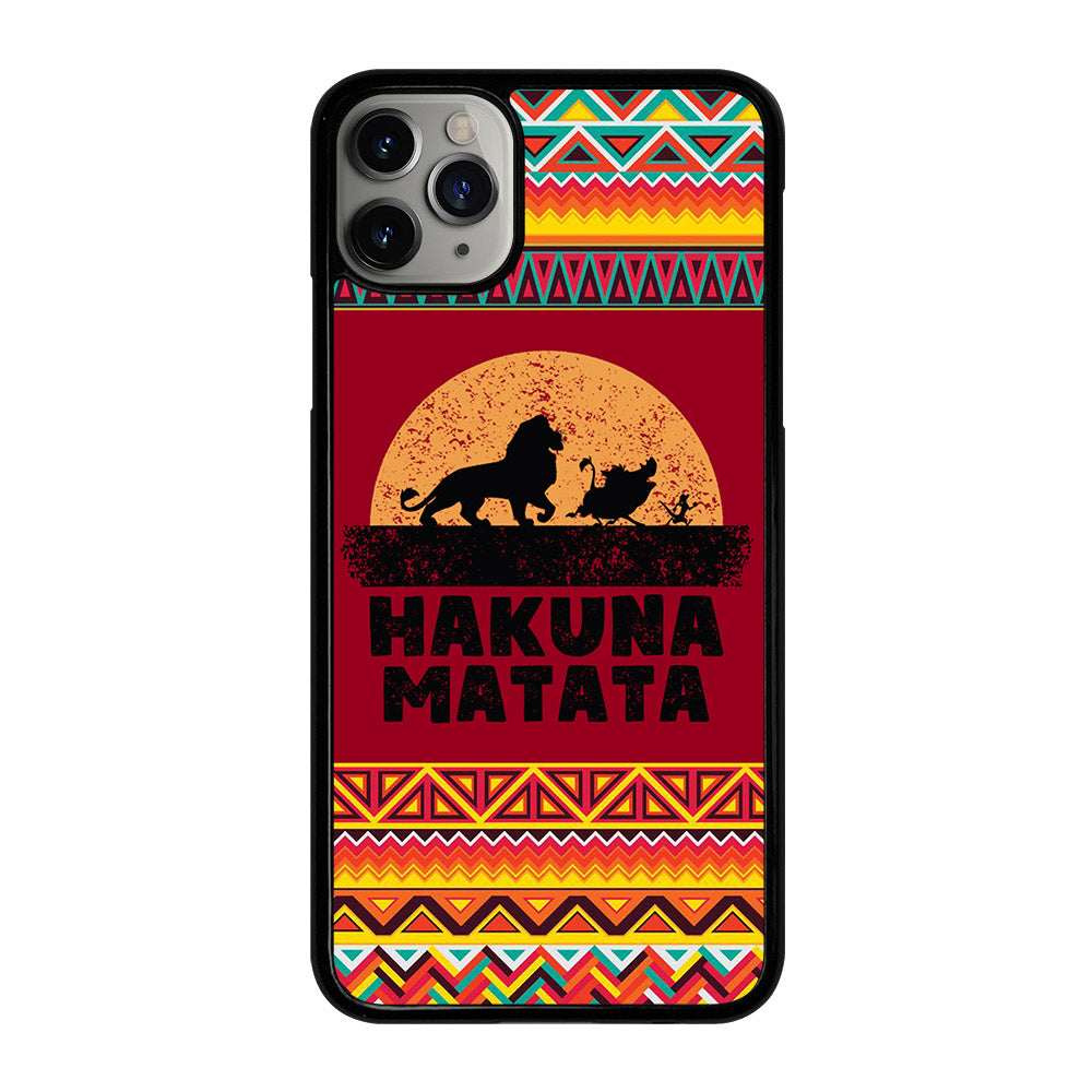 HAKUNA MATATA LION KING AZTEC PATTERN 3 iPhone 11 Pro Max Case Cover