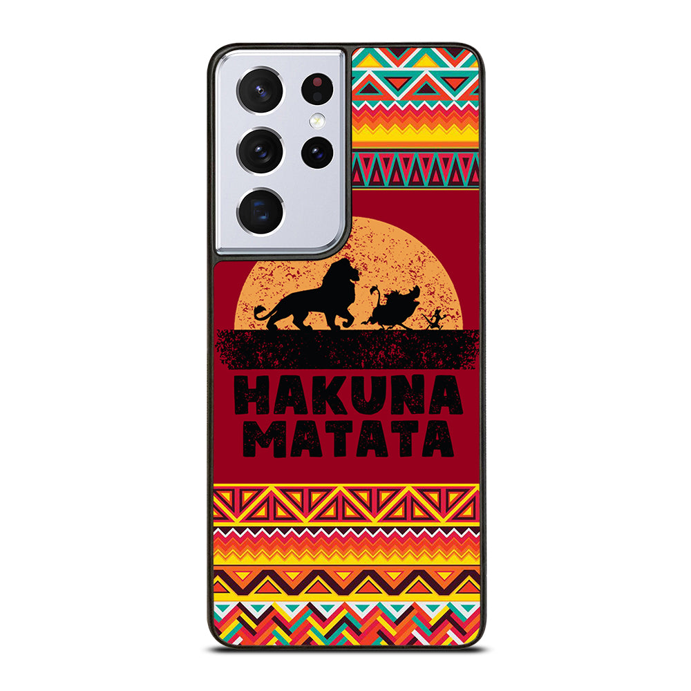 HAKUNA MATATA LION KING AZTEC PATTERN 3 Samsung Galaxy S21 Ultra Case Cover