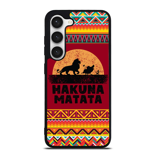 HAKUNA MATATA LION KING AZTEC PATTERN 3 Samsung Galaxy S23 Case Cover